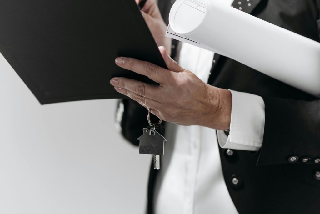 a keychain on person's hand